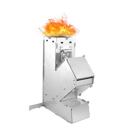 Outdoor Wood Stove Thick Stainless Steel Removable Portable Camping Stove Camping Hiking Fire Stove Camping Supplies