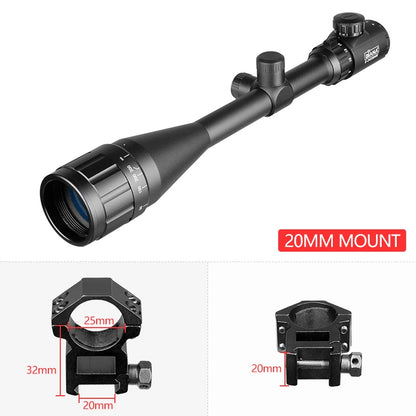 DIANA AOE 6-24X50 Scope Adjustable Green Red Dot Light Tactical Riflescope Reticle Optical Rifle Sight Hunting Scopes Air Gun