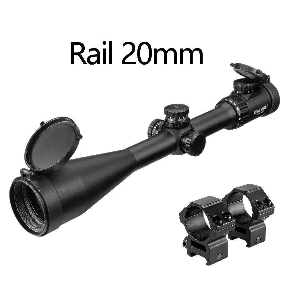Tactical 8-32X56 E Air Rifle Optics Red Dot Green Sniper Scope Compact Riflescopes Hunting Scopes With 20mm/11mm Rail Mounts