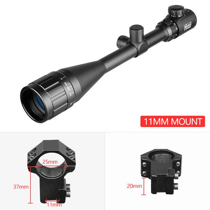 DIANA AOE 6-24X50 Scope Adjustable Green Red Dot Light Tactical Riflescope Reticle Optical Rifle Sight Hunting Scopes Air Gun
