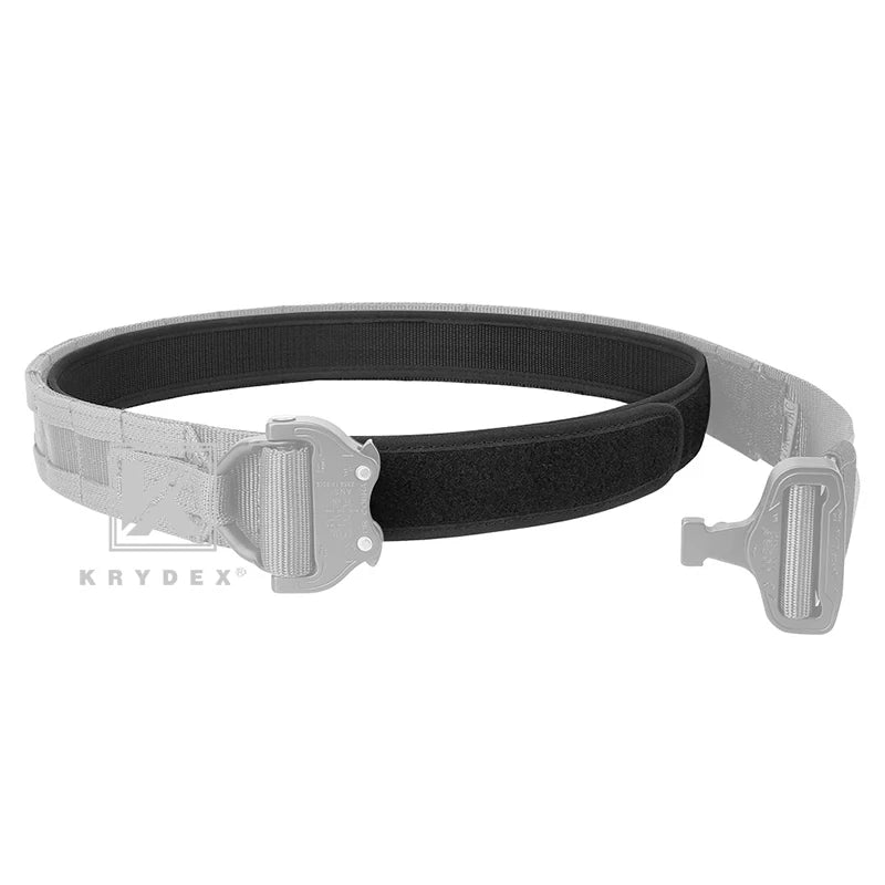 KRYDEX Tactics Buckleless Inner Liner Belt 1.5 Inch Nylon Loop Liner Inner Loopback Belt For Hunting Shooting Outer Belt S - XXL