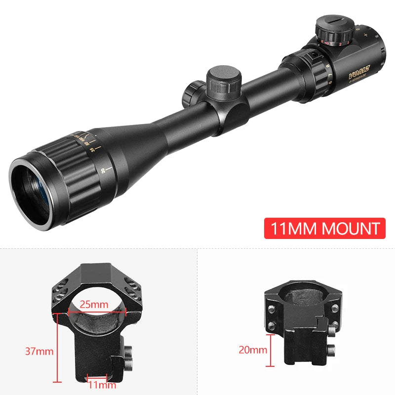 VOMZ 4-16X40 Optics Hunting Riflescope Red&Green Dot Illuminated Sight Rifle Scope Sniper Gear Sight Scope Airsoft Rifle
