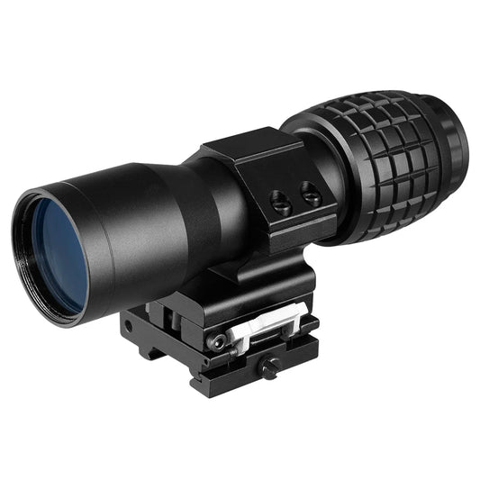 Red Dot Sight Scope 5x Magnifier Quick Flip Scope Flip To Side Mount Fit For 20mm Mount