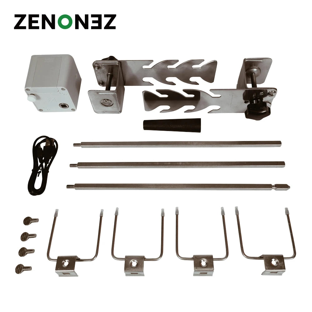 Rotisserie Kit Universal Replacement 5078 Quick Install Portable Spit Grill Outdoor Camping BBQ Three Heights Adjustable Length