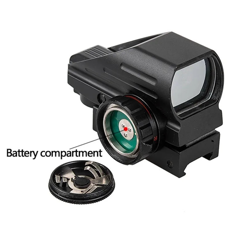 Red Dot Sight Scope Tactical Reflex Riflescope Reticle Holographic Projected Sight Hunting 20mm Rail Mount 1MOA