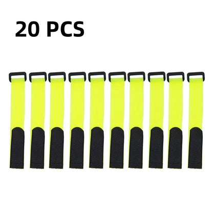 10pcs Fishing Rod Tie Holder Strap Suspender Fastener Hook Loop Ties Belt Fishing Rod Strapping Wrap Band Outdoor Fish Tool
