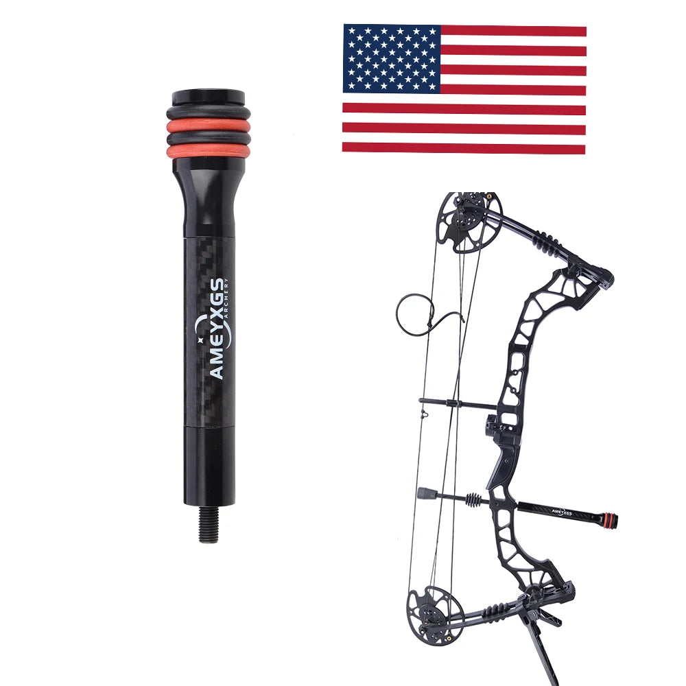 6/8/10/12inch Archery Bow Balance Bar CNC Stabilizer Carbon Shock Absorber Compound Recurve Bow Hunting Shooting Accessories