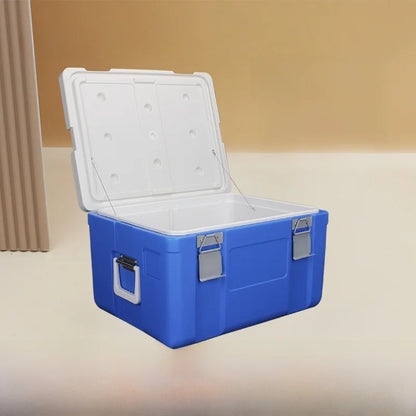 Portable PU Thermal Insulation Box Refrigerator 24L with Pull Rod for Outdoor Camping Fishing Stall Selling Wheel Mobile Ice Box