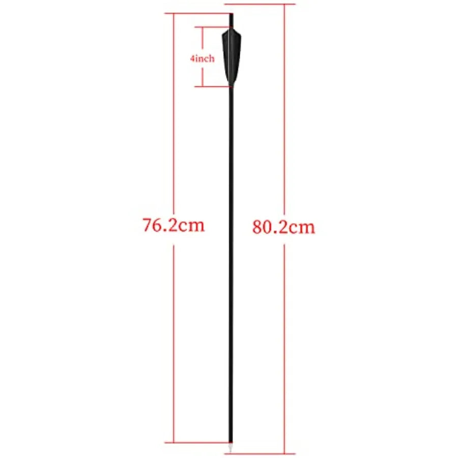 30 Inch Archery Carbon Arrows Hunting Arrows with 4 Turkey Feather Removable Tips Targeting Practice Arrows 500 Spine for Compo