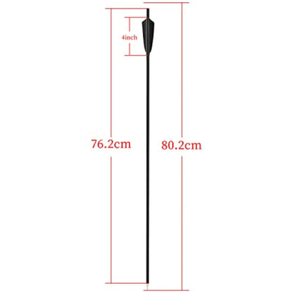 30 Inch Archery Carbon Arrows Hunting Arrows with 4 Turkey Feather Removable Tips Targeting Practice Arrows 500 Spine for Compo