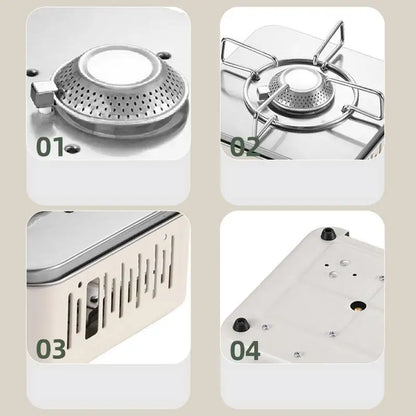 Cassette Furnace Outdoor Portable Gas Stove Travel Camping Picnic Fondue Cassette Furnace Mini Burner BBQ Barbecue Hiking