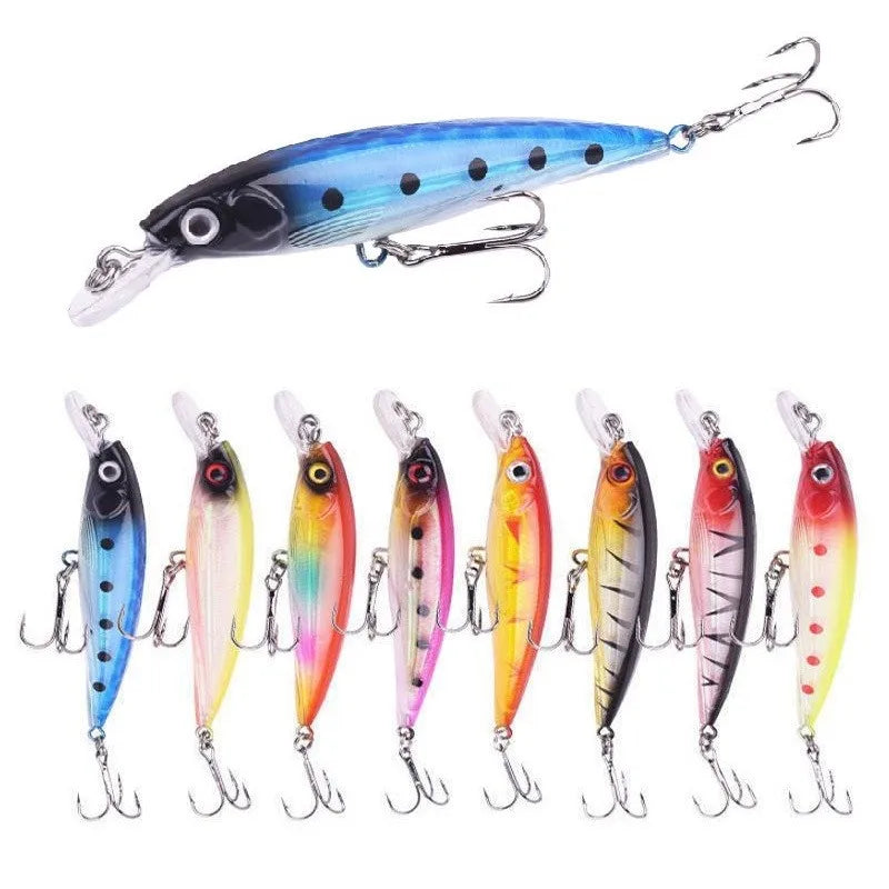 8pcs Fishing Hard Bait Set Swimbait for Bass Pike Minnow Fishing Lures