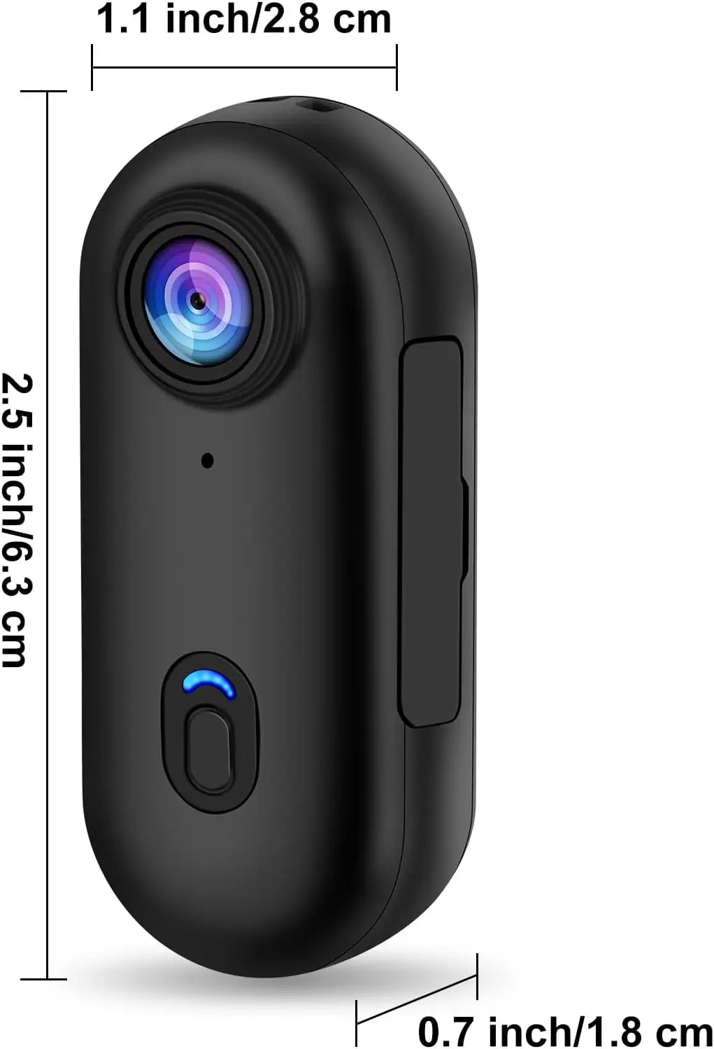 Ultra-Compact 4K Action Camera with Magnetic Mount, Waterproof Case, 150-Min Battery for Hands-Free Recording