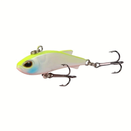 Set Of 10 Mixed-Color VIB Lures + 1 Pair Of Non-Slip Fishing Gloves. Sinking Minnow-Shaped Artificial Lures With Double Hooks, Complete Fishing Tackle Suitable For Freshwater And Saltwater