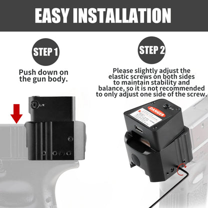 2 Mile Laser Sights Range Slide Racker Jacker Compatiblewith Glock 17, 19, 19X, 26, PSA Dagger, and More with Improved Slide Gri