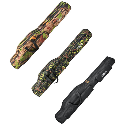 Fishing Rod Bags Waterproof Oxford Fishing Reel Tackle Storage Bag Case Large Capacity 130cm for Men Family Travel Gifts
