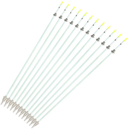 Archery Bowfishing Arrows OD 8mm Solid Fiberglass Arrow Carbon Steel Arrowhead Metal Fishings Slider  Hunting Fishing 3/6pcs