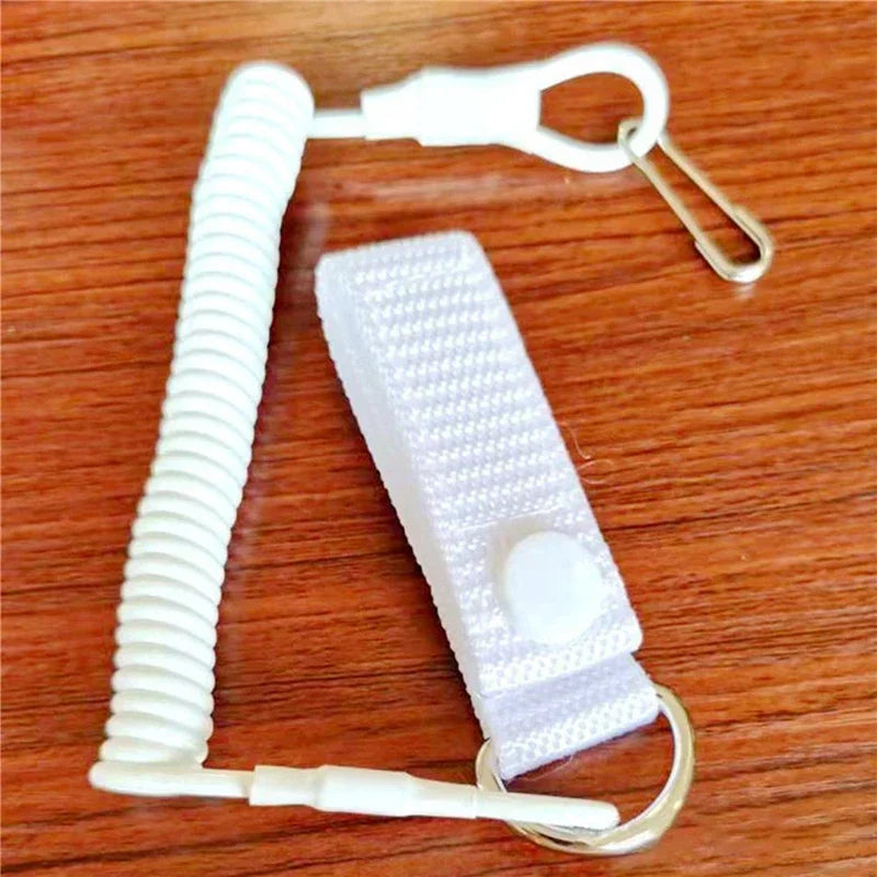 Elastic Lanyard Rope Tactical Anti-lost Spring Safety Strap Gun Rope For Key Ring Chain Flashlight Hunting Accessories