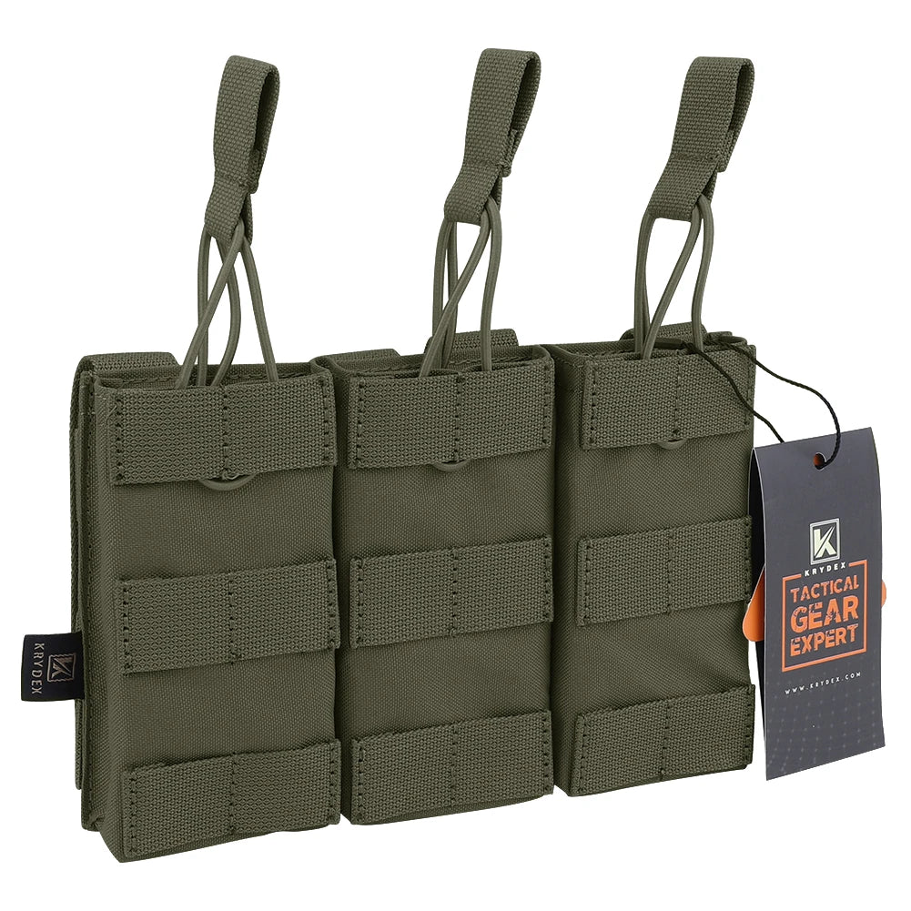 KRYDEX Tactical Magazine Pouch Single/Double/Triple Open-Top MOLLE Strap Holder Mag Pouch for 5.56mm M4 M16 Hunting Accessories