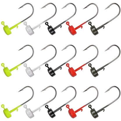 25Pcs Ned Rig Jig Heads Baits Hooks Finesse Mushroom Fishing Bass Trout Crappie Jig Hooks for Soft Plastic Fising Lure