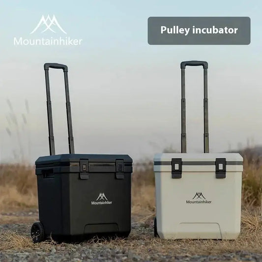 Mountainhiker 38L Outdoor Refrigerator with Wheels Portable Insulated Box BBQ Car Insulated Box Refrigerator Trolley Refrigerato
