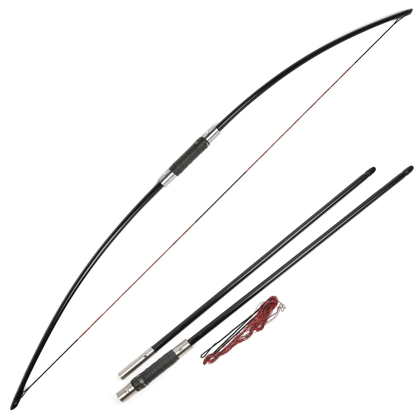 65" English Traditional Longbow Set 60/65/70lbs Archery Takedown Bow Hunting Adult Target Practice