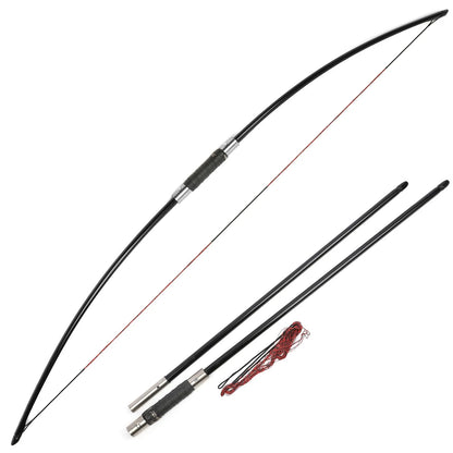 65" English Traditional Longbow Set 60/65/70lbs Archery Takedown Bow Hunting Adult Target Practice