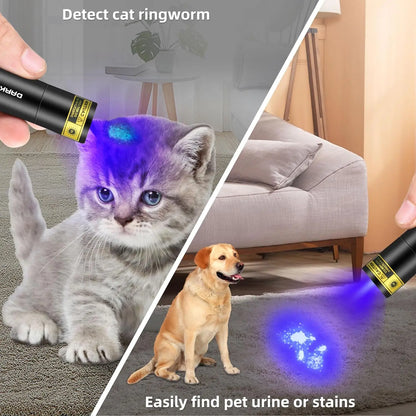 365nm UV Flashlight, Mini Rechargeable Black Light for Pet Urine Detection, Resin Curing & Fluorescent Search