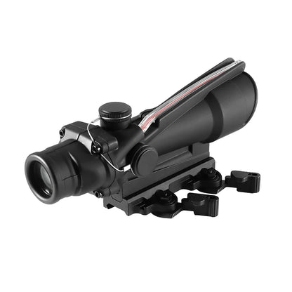 TA11F HuntingScope 4x32mm for Hunting Real Fiber Optics Red Dot Illuminated Etched Reticle Tactical Optical Sight