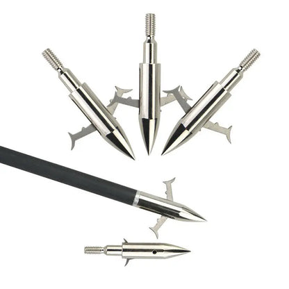 Stainless Steel Archery Arrowheads, Broadheads, Fishing Hunting Tips, Shaft Arrow Head Hunt