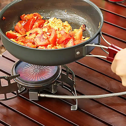 Tourist Burner Cooking Stove Camping Windproof Gas Stove 3800W Outdoor Strong Fire Stove Heater Ultralight Folding Picnic Cooker