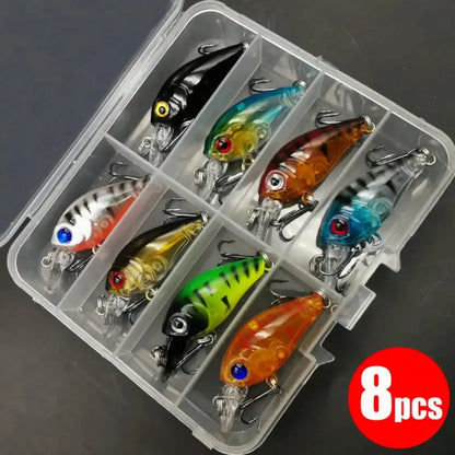 Premium Floating Crank Bait Minnow Fishing Lure Kit - Realistic Surface Artificial Bait, Helps You Catch Fish Successfully