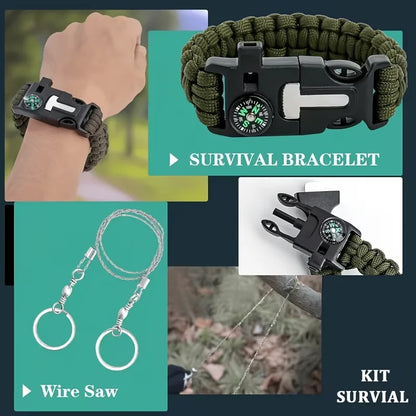 240 Survival Kit for Outdoor Adventure Travel Camping Sports Office Car School Emergency First Aid Equipment Tool Gift for Men And Women