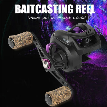 BILLINGS Baitcasting Reel 7KG Max Drag 6.5:1 Gear Ratio Ultra-smooth 12+1BB Professional Baitcaster Fishing Reels for Freshwater Saltwater Bass Trout Fishing