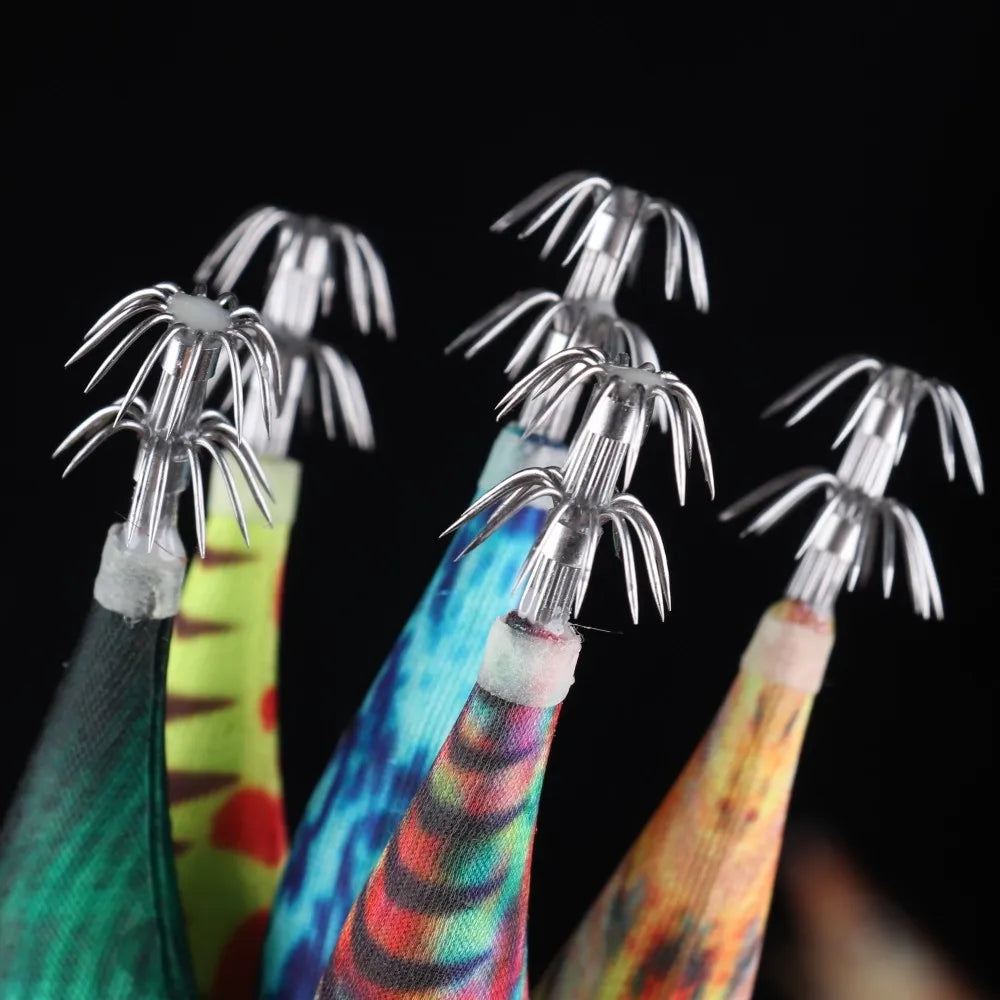 30pcs Saltwater Squid Jig Freshwater Shrimp Cuttlefish Jigs Hook Fishing Lures