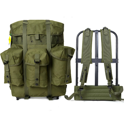 MT Military Alice Pack Army Survival Combat ALICE Rucksack Medium Assault Backpack with External Metal Frame Black