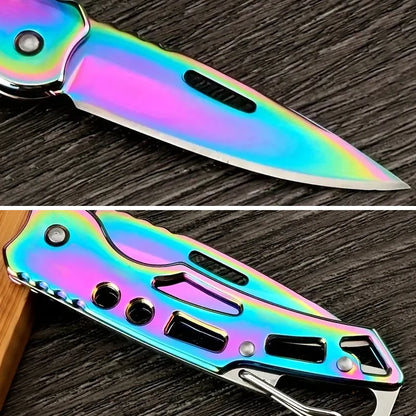 2pcs Folding Fruit Knife Stainless Steel Meat Cleaver Kitchen Knife with Non-slip Handle for Kitchen Accessories Pocket Knife