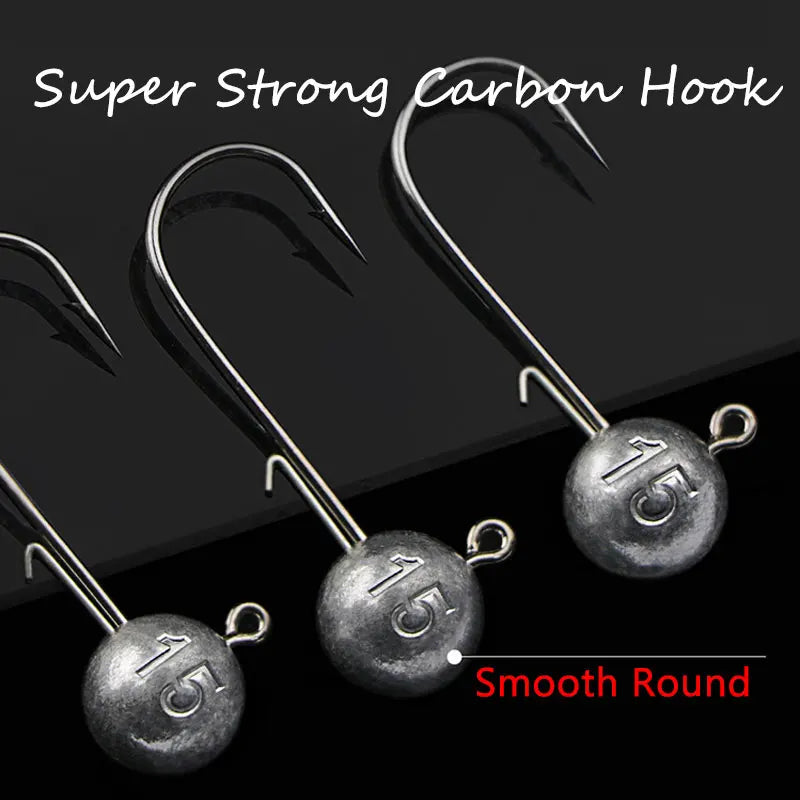 1g 2g 3g 4g -20g all size fishing jig head hook for worm soft lure bait ,round head crank jigging fishing hooks