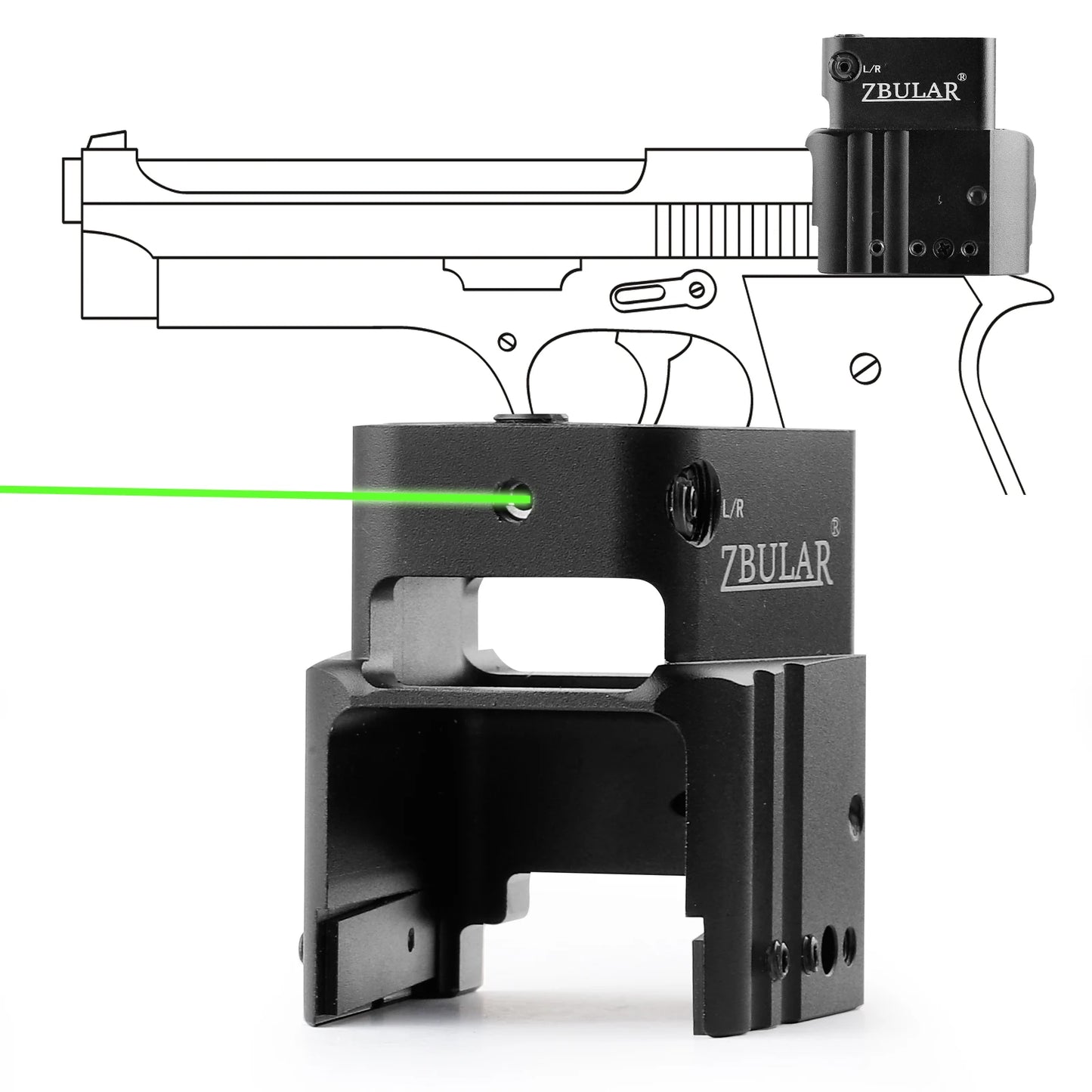 2 Mile Laser Sights Range Slide Racker Jacker Compatiblewith Glock 17, 19, 19X, 26, PSA Dagger, and More with Improved Slide Gri