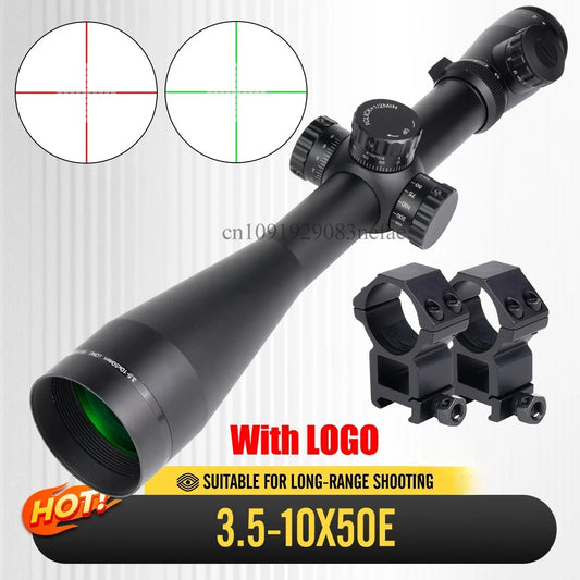 LP M3 3.5-10x50 Tactical HD Scope No Parallax Optics Hunting Scope Multi Coated Sight Adjustment Shockproof Waterproof Telescope
