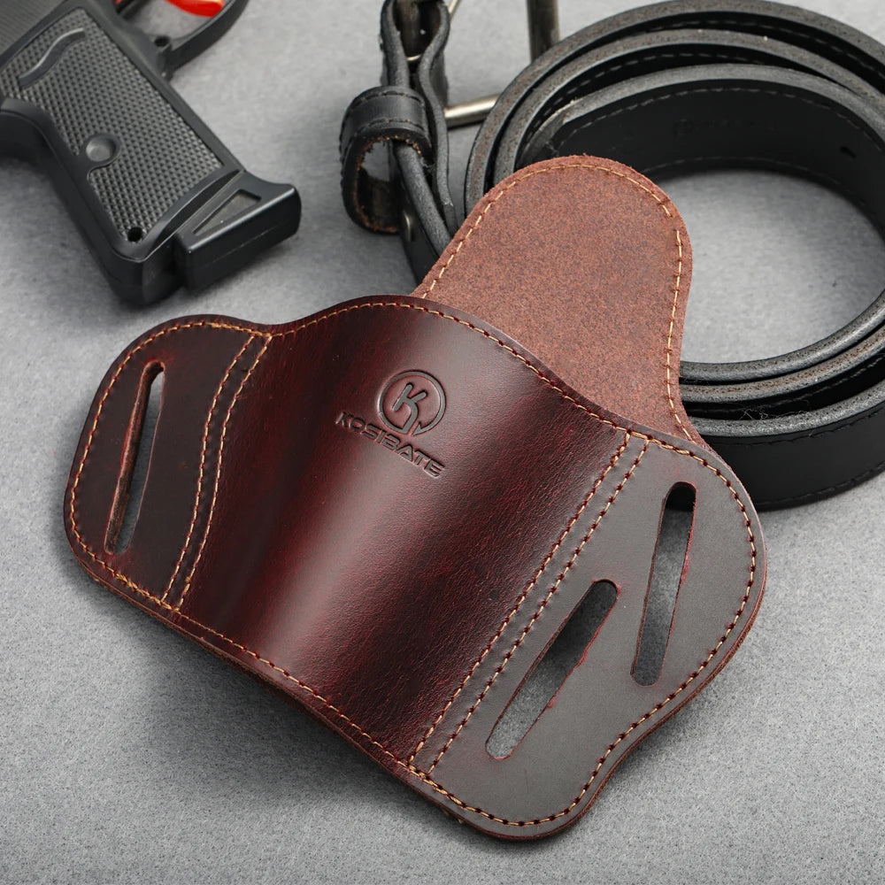 Hunting Genuine Leather Holster OWB Real Leather Belt Holster 1911 Holster OWB, Leather Concealed Holster