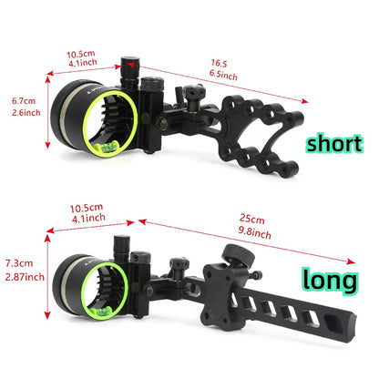 Archery Adjustable 0.019'' Fiber Optic 5Pin Bow Sight Alloy Right Hand Compound Bow Hunting Target Shooting Practice Outdoor Acc