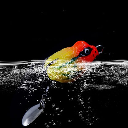 2.5cm/3g Mini Thunder Frog Soft Fishing Lures Artificial Bait Fishing Wobbler Silicone Baits with Metal Glitter Frog Lure Trout