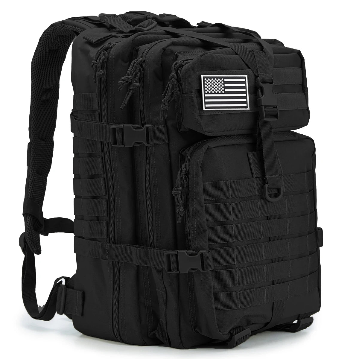 45L Tactical Fishing Backpack MOLLE System Large 3 Day Outdoor Hiking Hunting Rucksack Durable Travel Gear Bag For Men