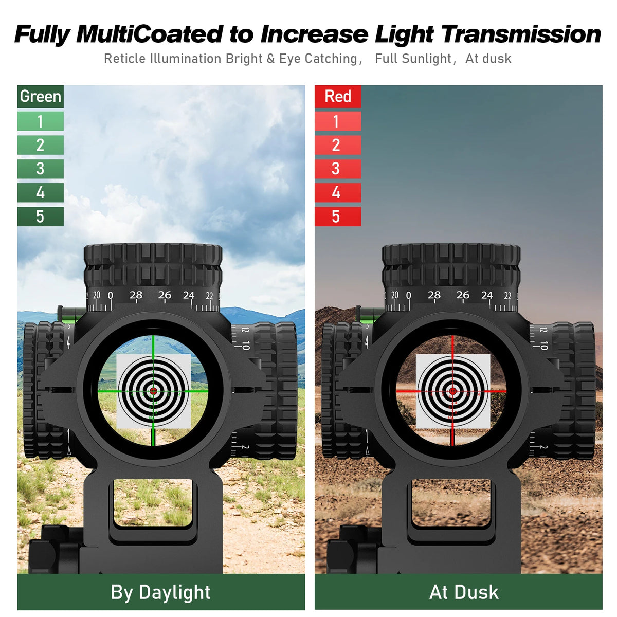1-5x24 SFP LPVO Hunting Scope Tactical Optics Scope Hunting Sight Number Reticle Hunting