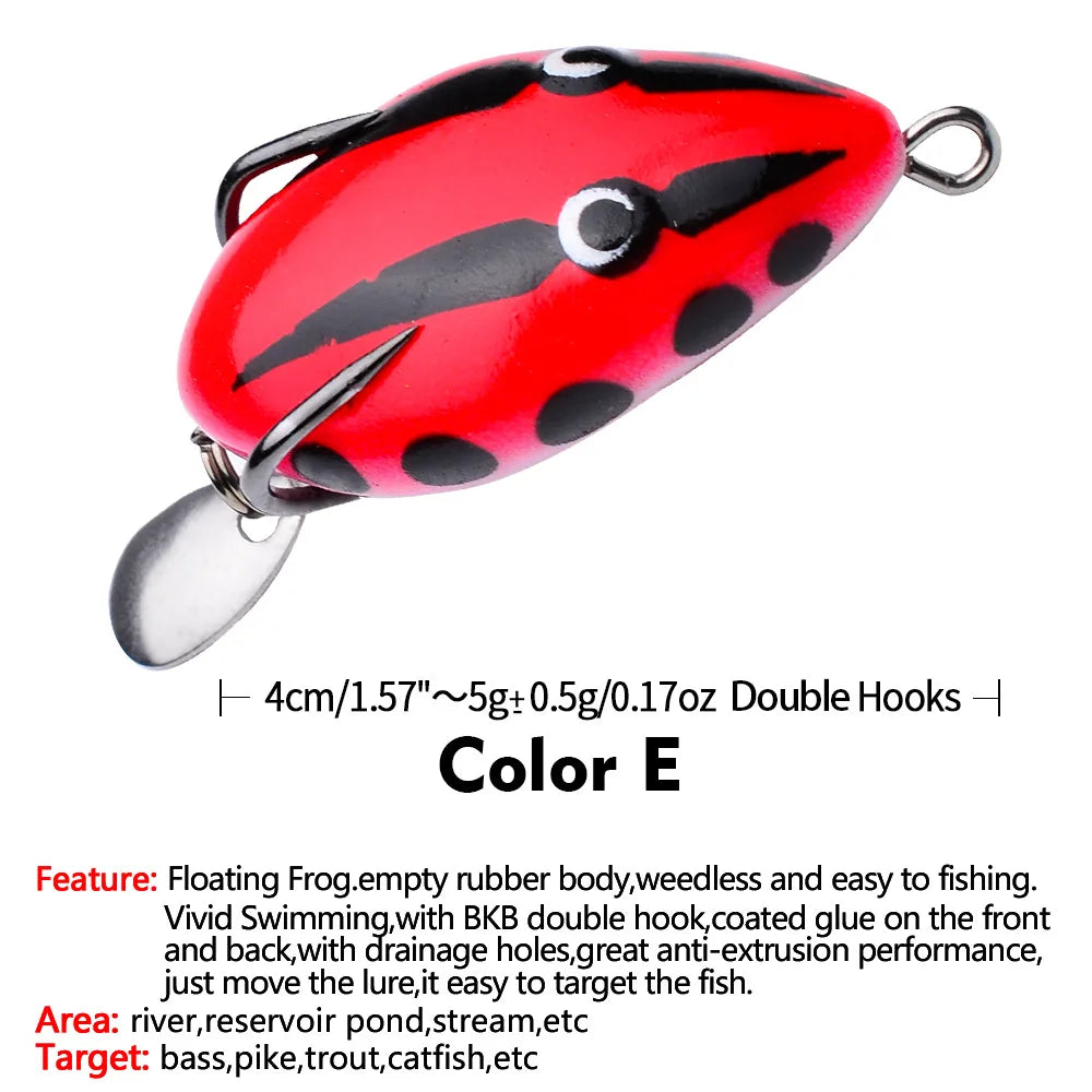 5g simulated luya fake bait black fish soft bait, mini thunder frog luya bait 4cm modified thunder frog bait fishing gear wholesale