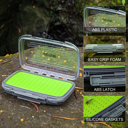 Goture Waterproof Fly Fishing Lure Bait Trout Flies Storage Box Case Container Fish Lure Bait Portable Fly Fishing Box