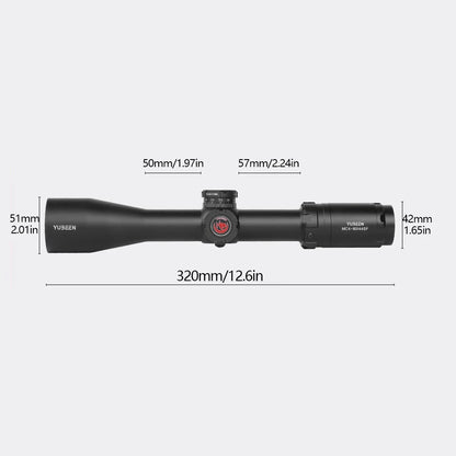 MC4-16X44SF- Optical sight, side adjustable, multi-functional 4-16X zoom sight, second focal plane, with fixture of 30mm/1.18in