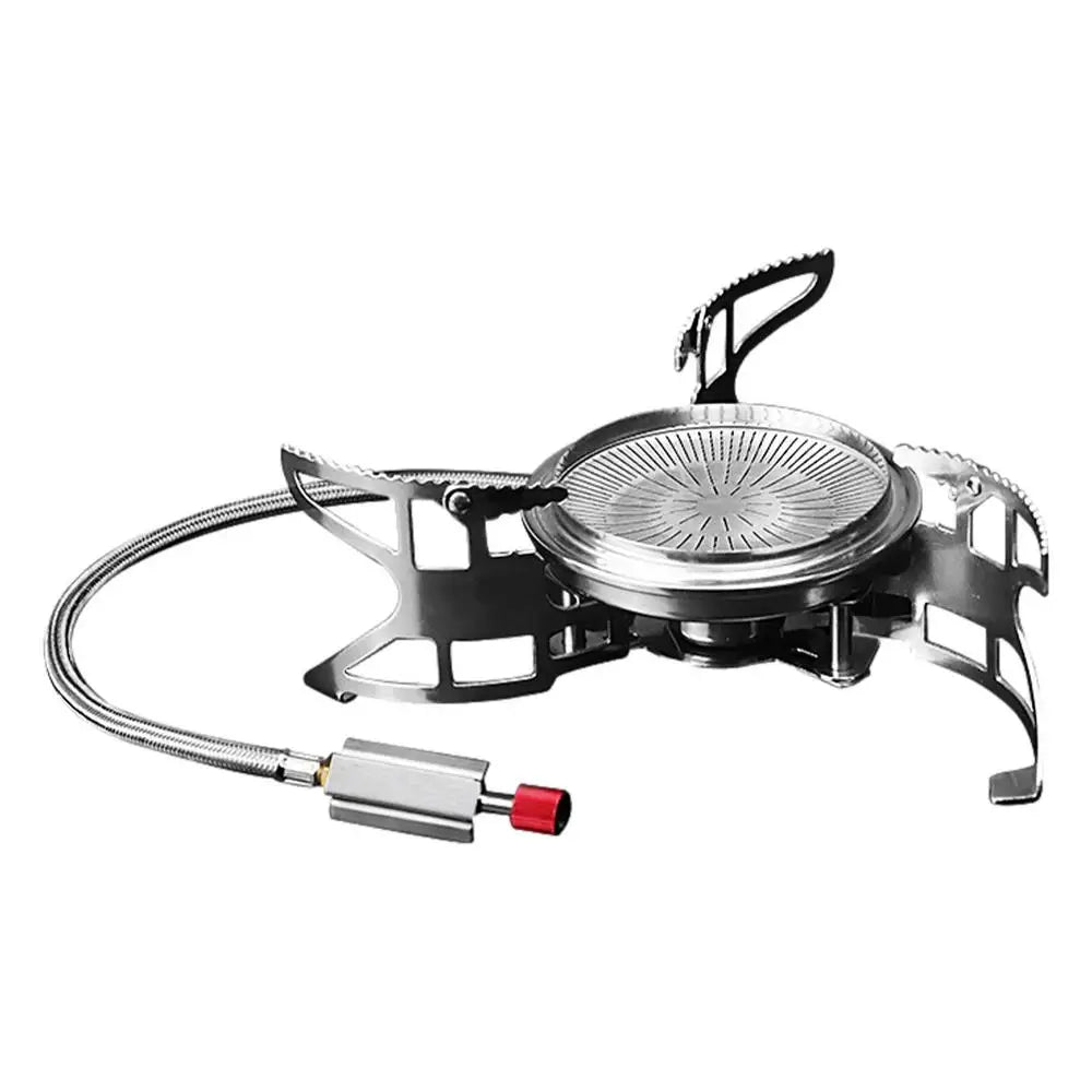 Tourist Burner Cooking Stove Camping Windproof Gas Stove 3800W Outdoor Strong Fire Stove Heater Ultralight Folding Picnic Cooker