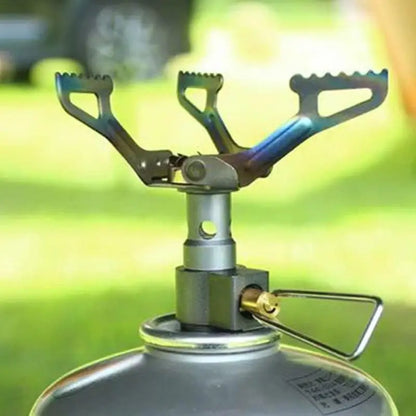 Small Camp Stove Foldable Hiking Stove Propane Stove Lightweight Camping Burner Cooking Stove For Outdoor Backpacking Hiking